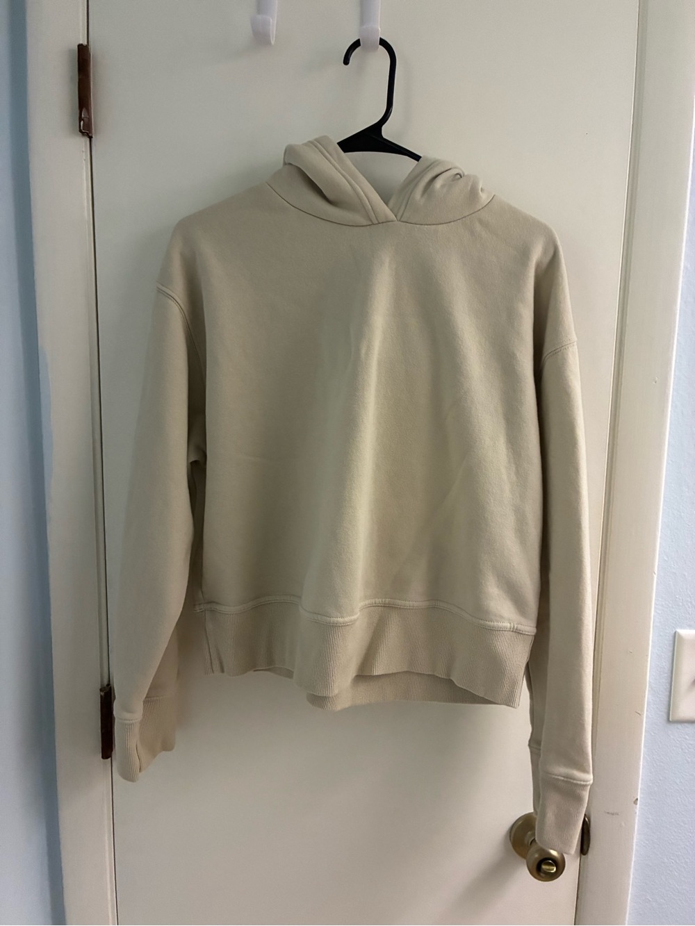 Zara Cream Hoodie Pullover – Neutral Minimal Sweater